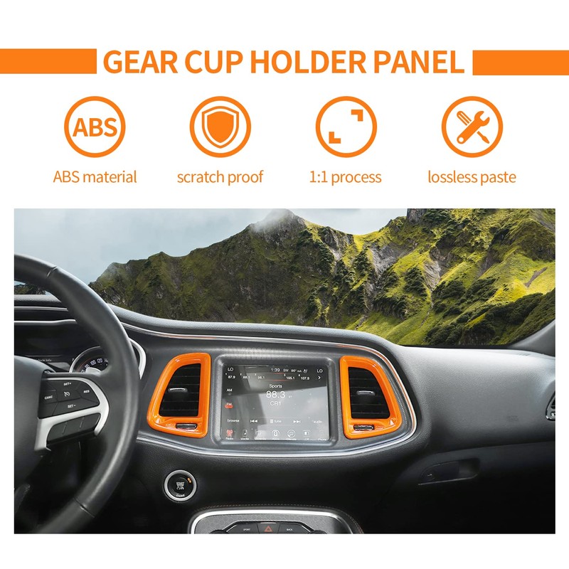 Voodonala for Challenger Center Console Air Condition Outlet Vent Trim