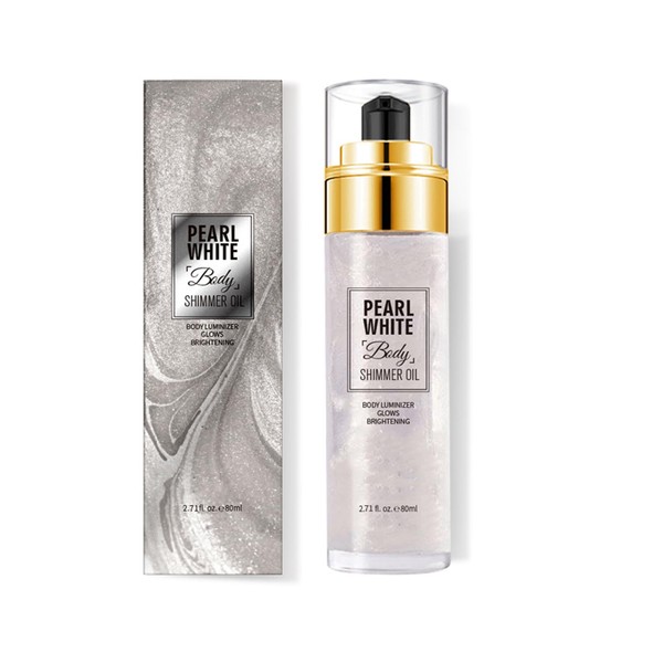 Body Highlighter Oil in Pearl White, Instant Cooler Pearlescent, Brightening