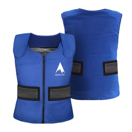AlphaCool Tundra Phase Change Cooling Vest – Summer Sportive Anti-Heat Clothing For Gym, Running, Athletic Activities Blue