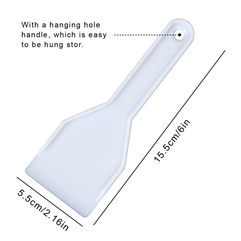 Pack of 2 fridge ice scrapers, freezer, plastic material does