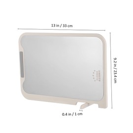 Sosoport Double Sided Stainless Steel Chopping Board Food Grade Steel Cutting Board for Fruits Meat Vegetables Easy to Clean Non Slip Stable Design Small Milk White