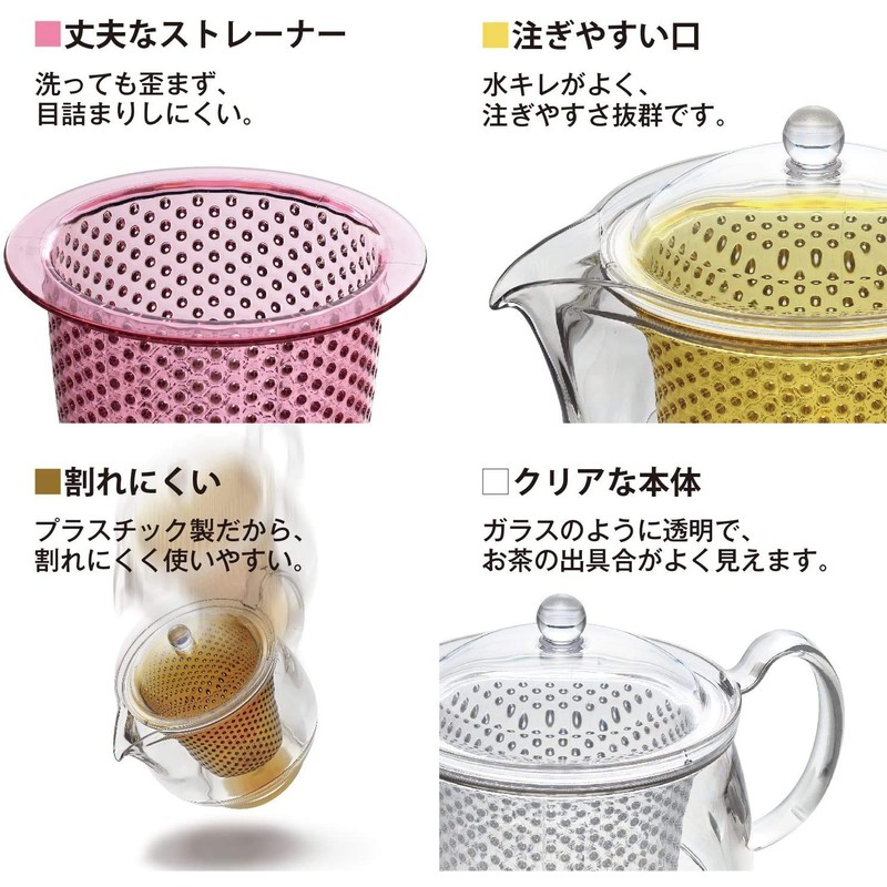 Akebono Sangyo TW-3733 Clear Teapot, 25.7 fl oz (730 ml),