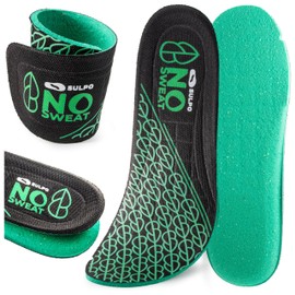 SULPO No-Sweat Comfort Insoles Men & Women - Anti-Sweat Shoe Insoles - Antibacterial Insoles - Shock Absorbing Insoles Shoes Men - Soles for Shoes - 42 EU / 8 UK