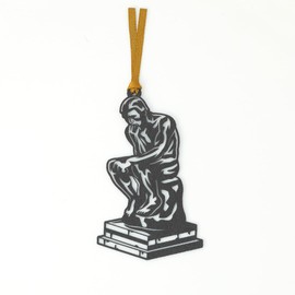 KAIUN-DO Cut-Out Bookmark Featuring World Musicians & Sculptures - Interesting Gift for Foreigners, Souvenir from Japan (The Thinker)
