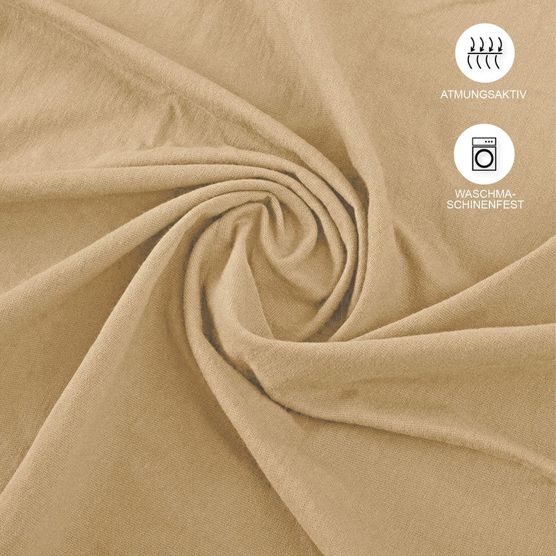 Buymax Jersey Fitted Sheet, 100% Cotton, Base Height, High Base,