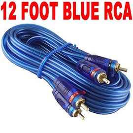 New Samurai Audio FT 2 CH Blue Twisted CAR AMP RCA Cables INTERCONNECT