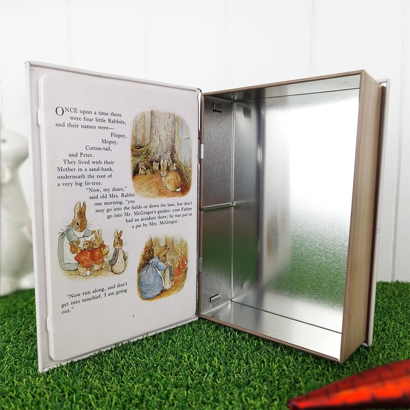Crafty Capers Peter Rabbit Tin | Unusual Book Style Storage