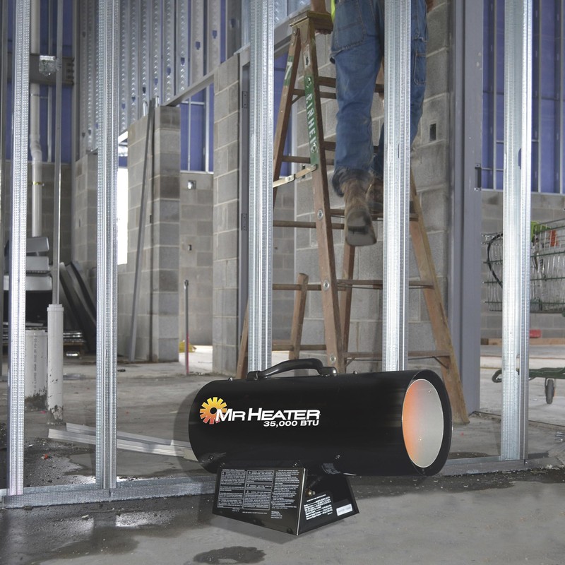 Mr. Heater 35,000 BTU Propane Forced-Air Heater #MH35FA, Black