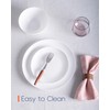 LaGlint 10.5 inch Ribbed Dinner Plate Set of 6, Round