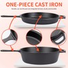 Overmont Cast Iron Dutch Oven with dual use Skillet lid