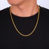 KRKC Men's Necklace Cord Chain 18 K Gold Plated /