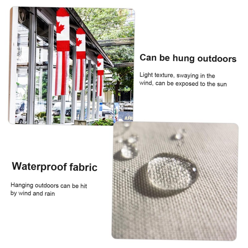 Kisangel Canada Windsock Flag Wind Outdoor Flags Hanging Windsock for