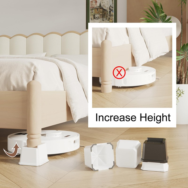 Lutown-Teen 6 Pack Bed Risers 3 Inch Heavy Duty Oversized