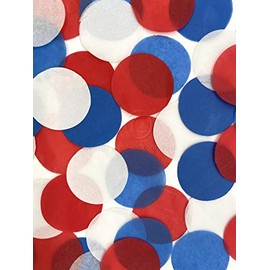 Red White and Blue tissue paper confetti shapes - Union Jack, Brexit Royal Wedding, Queen, RAF