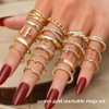 KISS WIFE Gold Knuckle Rings Set for Women, Dainty Simple