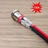 Gebildet Waterproof Momentary Push Button with Blue LED 110-230VAC/15A 16