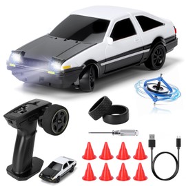 JONRRYIN Mini RC Drift Car Pro, 1:43 Frngesteuert Drift Car, 4WD Tabletop Drift RC Car, Remote Controlled Car with Gyro, 15 km/h, Toy Car for Children from 14 Years (Gyroscope)