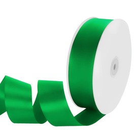 Isaspire 1-1/2" Width x 100 Yards Satin Ribbon, Green Ribbon Perfect for DIY Craft, Bows, Gift Wrapping, Flower Bouquet, Valentine's Day, Christmas and Party Decoration
