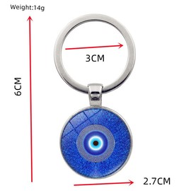 Böse Auge Schlüsselanhänger mit Schlüsselring für Herren und Damen,Türkische Blaues Auge Schlüsselbund für Autoschlüssel Rucksack Geldbörse,Amulett Schlüsselhalter Geschenkidee mit Geschenkbox