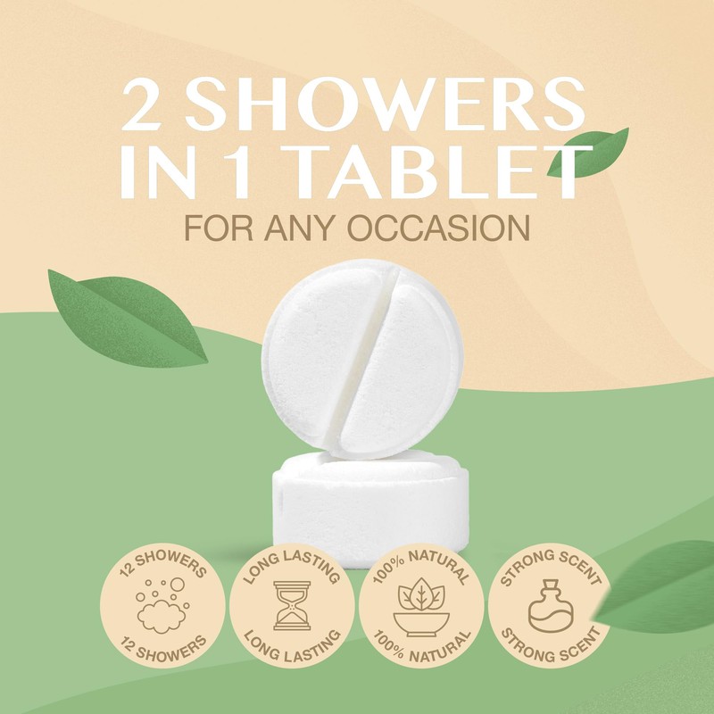 Terra Essentials Pastillas de Ducha de Eucalipto (12 Unidades) –
