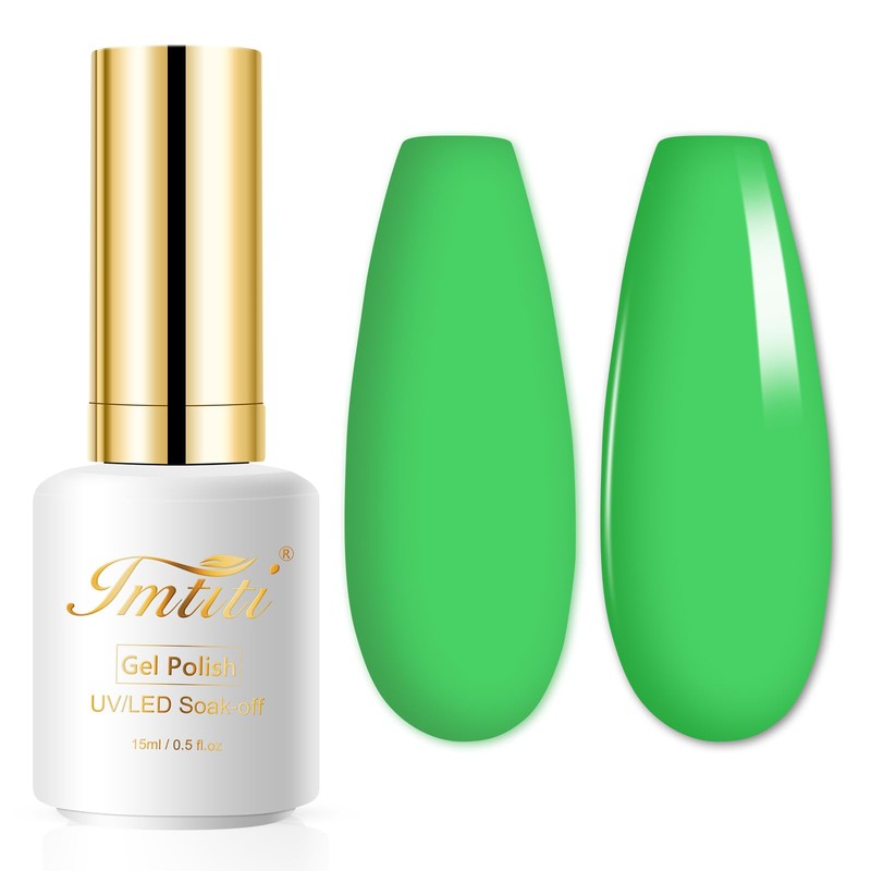Imtiti 15ml Neon Green Soak Off LED Gel Nail Art