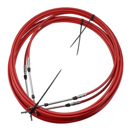 Motoforti 2pcs 20ft 6 Meter 236 Inch Marine Type 3300 / 33C Throttle Shift Remote Control Box Cable for Yamaha Outboard Engine Boat Motor Steering System Red