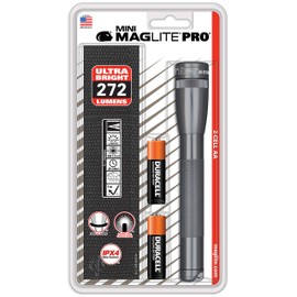 MagLite - SP2P09H Maglite Mini PRO LED 2-Cell AA Flashlight with Holster Gray