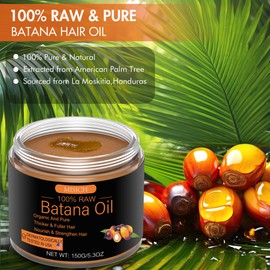 MISICH Raw Batana Oil for Hair Growth, 100% Natural Pure Botana Oil Paste from Honduras, Unrefined Organic Batana Hair Mask for Prevent Hair-Loss, Enhances Thickness for Men & Women 5.3 oz