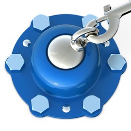 Meegood 360° Swivel Dog Tie Out Stake with Upgrade 6 Screw Dog Anchors, Heavy Duty & Rust Proof Dog Stake Can Holds 1000Lbs of Pull Force, Up to 150lbs Dogs Perfect to Camping Yard Outdoor (Blue)