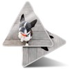 2 x Triangle Stickers 10 cm - Boston Terrier Dog
