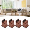4pcs Adjustable Furniture Risers with Screw Clamp Rubber Bed Couch