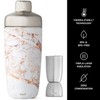 S'well 18oz Shaker with Jigger Carafe, 2 Piece Set, Calacatta