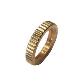 5x Brass Knurled Nuts M8 x 1 Cord Nut Decorative Nut Thread Nut Raw ISO Fine Thread DIN 13-5