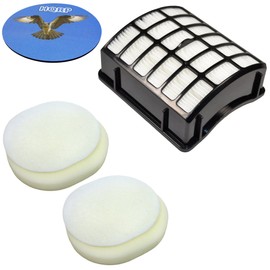 HQRP Kit: Two Pre-Motor Filters and Post Motor Filter compatible with Shark NV-70 NV-80 NV-90 UV-420 XFF80 XFF8O XHF80 XHF8O Navigator Upright Vac Vacuum Cleaner Coaster