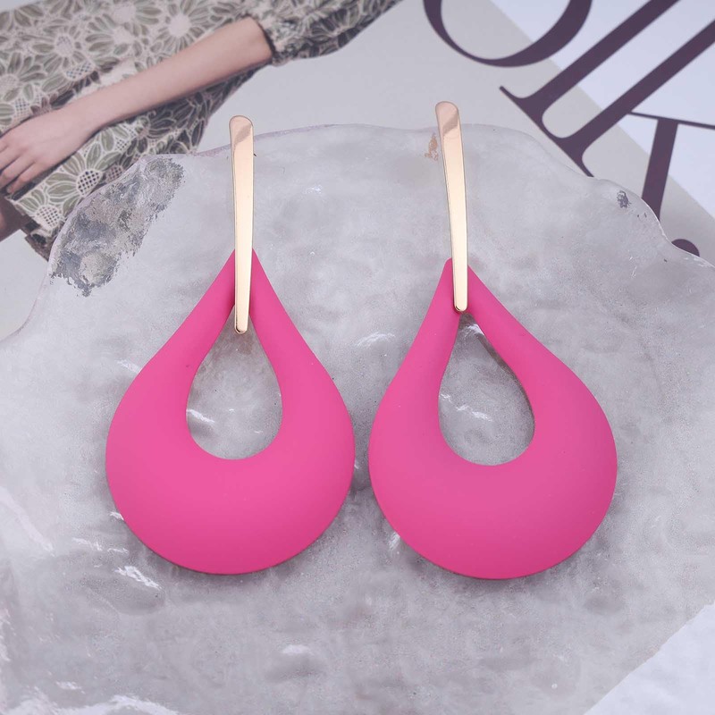 Erimberate Bohemian Enamel Teardrop Dangle Earrings Metal Bar Stud Earrings