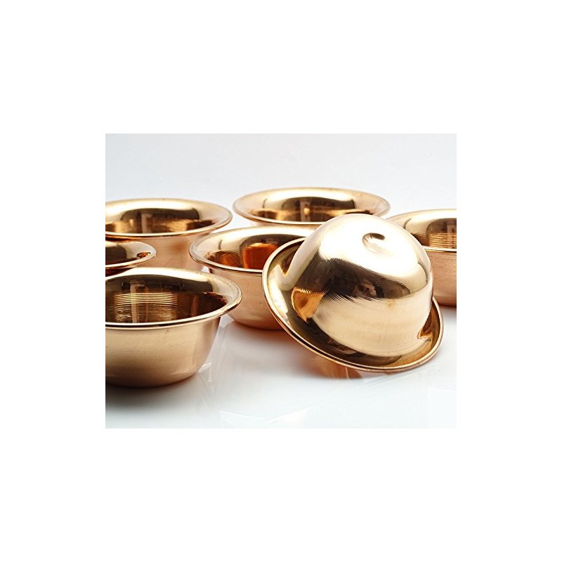 Kitchen Traditional Indian Copper Antique Serving Bowl Set of 7