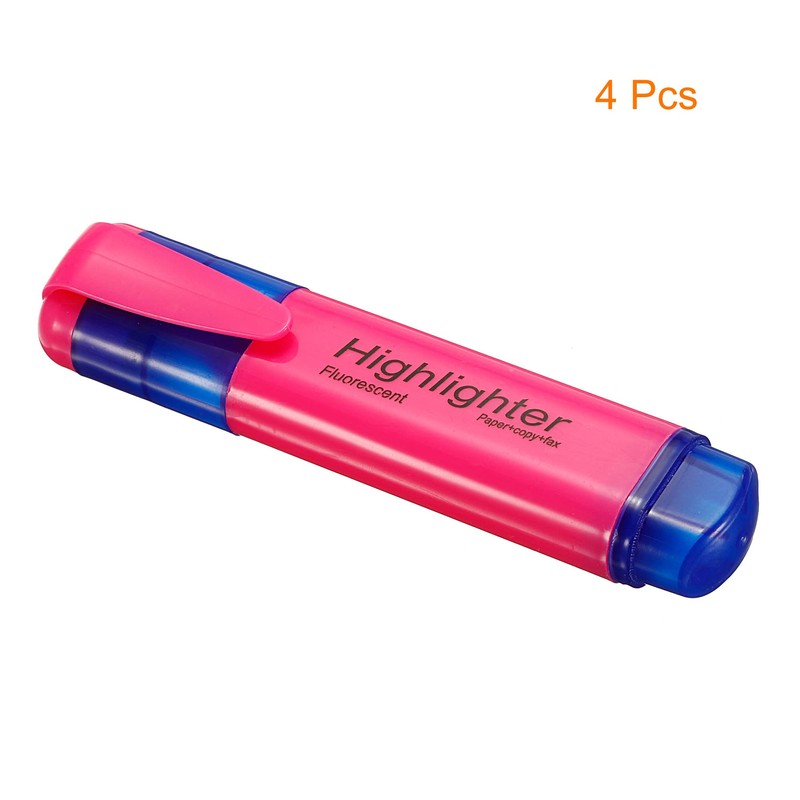 PATIKIL Highlighter Pen, 4 Pack Water Based Broad Tip Writing