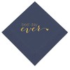 Weddingstar 3-Ply Gold Foil Cocktail Napkins Navy Blue - Best