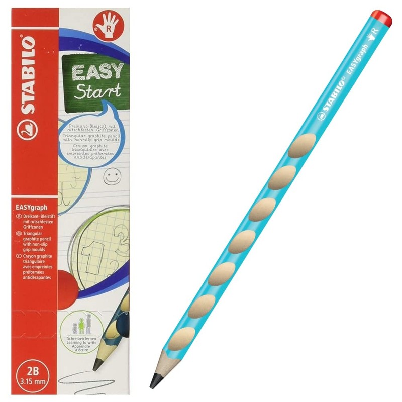 Handwriting Pencil - STABILO EASYgraph - Right Handed - Blue
