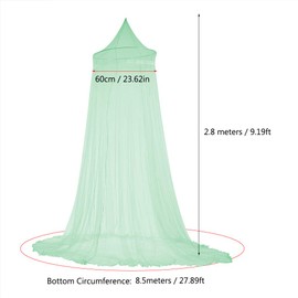 Akozon Mosquito Net Bed, Elegant Lace Princess Children's Canopy Curtain for Girls, Bedroom, Bedding (Green)