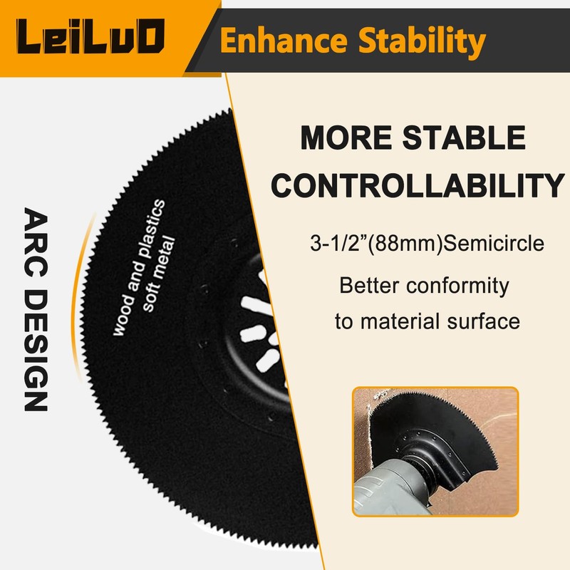 LEILUO 116 Pcs Multitool Blade Kits Cutting and Sandpaper Oscillating