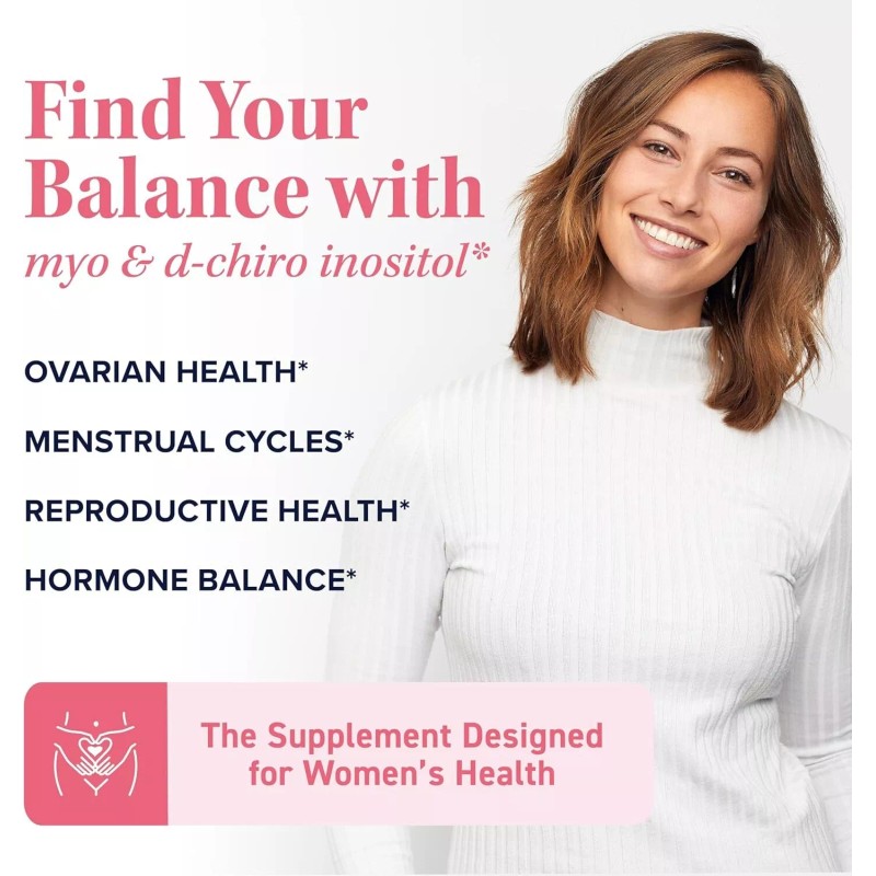 SM Nutrition Myo-Inositol & D-Chiro Inositol for Hormone Balance, Women,