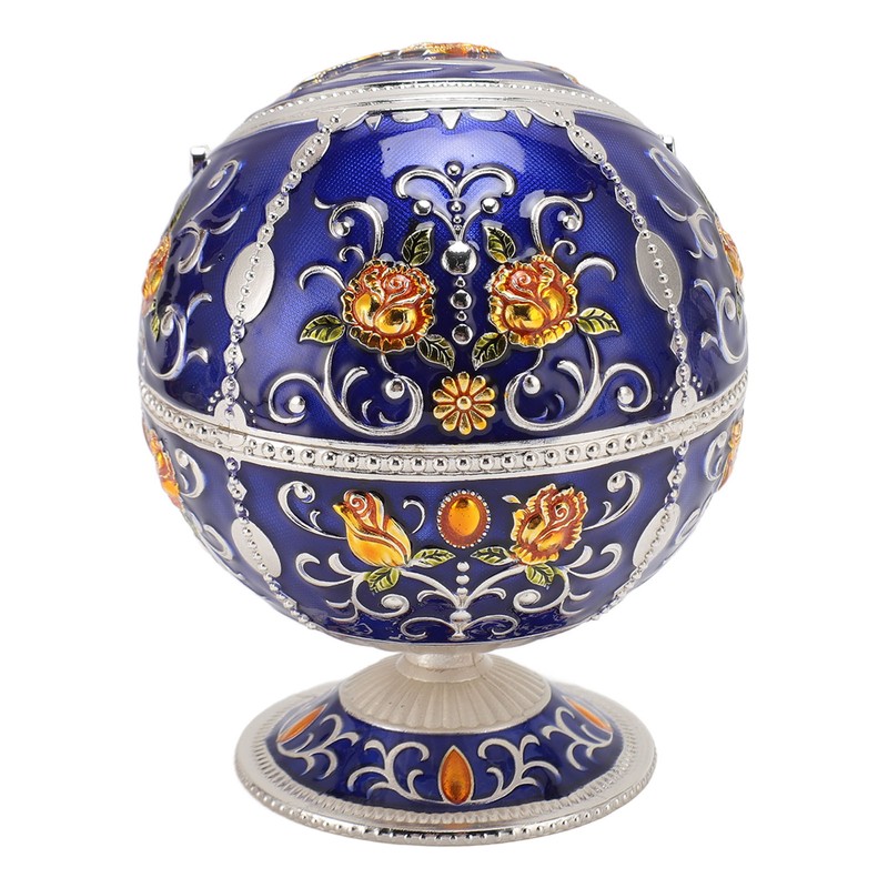 Ball Ashtray with Windproof Lid Retro Dragon Stereoscopic Relief Zinc