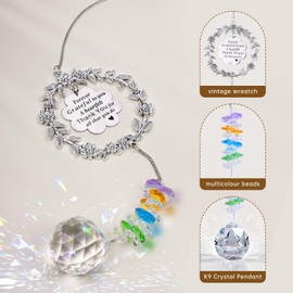 Shrebilo Thank You Gifts for Women Teacher, Crystal Sun Catchers Indoor Window, Teacher Appreciation Gift, Crystal Ball Suncatchers Indoor Window Hanging, Sun Catcher Rainbow Maker, Prisms Ball