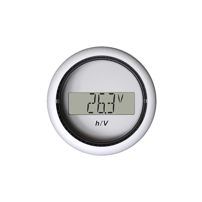 Veratron 52MM (2-1/16") ViewLine Hour Counter-Voltmeter - White