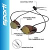 Sporti Antifog Swedish Mirrored Goggle + Bungee Strap - Gold