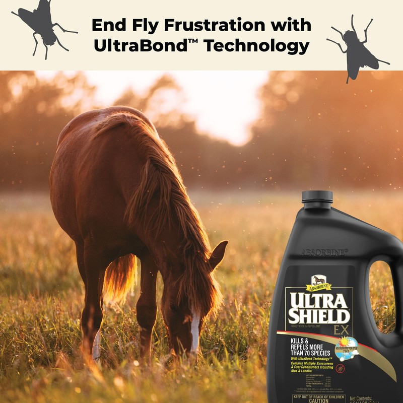 Absorbine UltraShield EX 128oz Insecticide, Kills & Repels Flies, Mosquitoes,