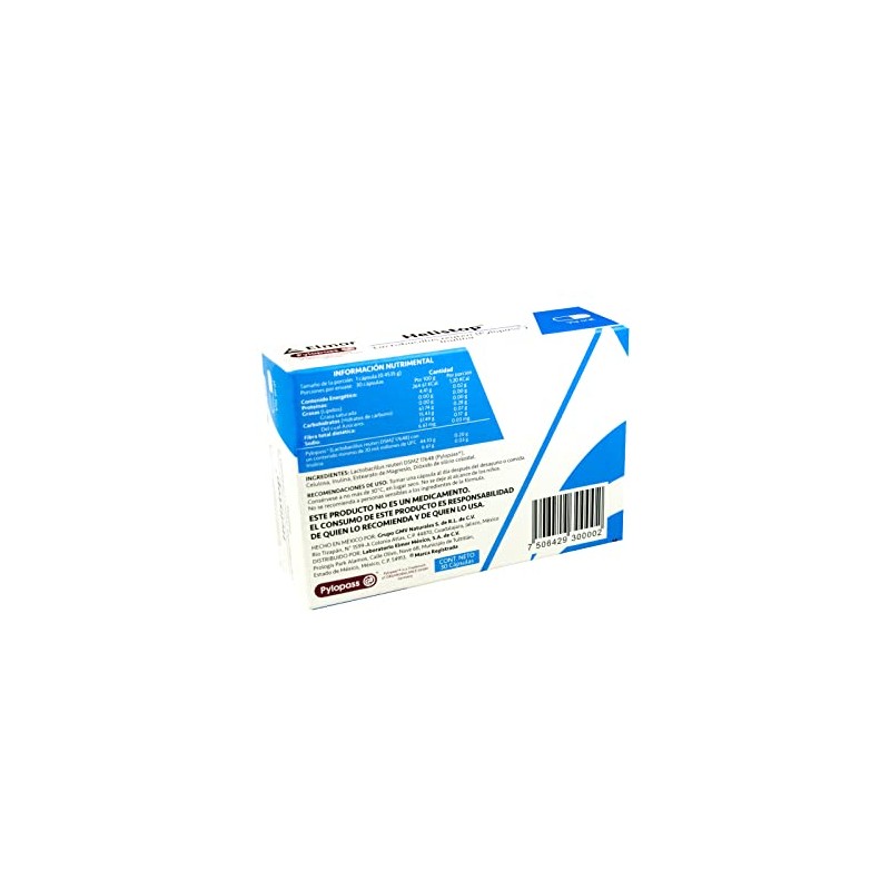 Helistop Cápsulas Probiótico Lactobacillus reuteri (Pylopass) Prebiótico