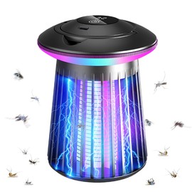 2025 Upgraded Mosquito Killer Lamp, 4200V Electric Bug Zapper for Indoor & Outdoor, Rechargeable LED Night Light - Safe for Baby & Family, Camping, Backyard, Terrace