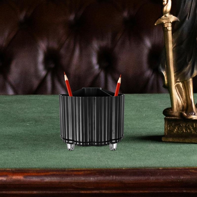 COHEALI Small Makeup Organizer Rotating Pen Holder Storage Box for